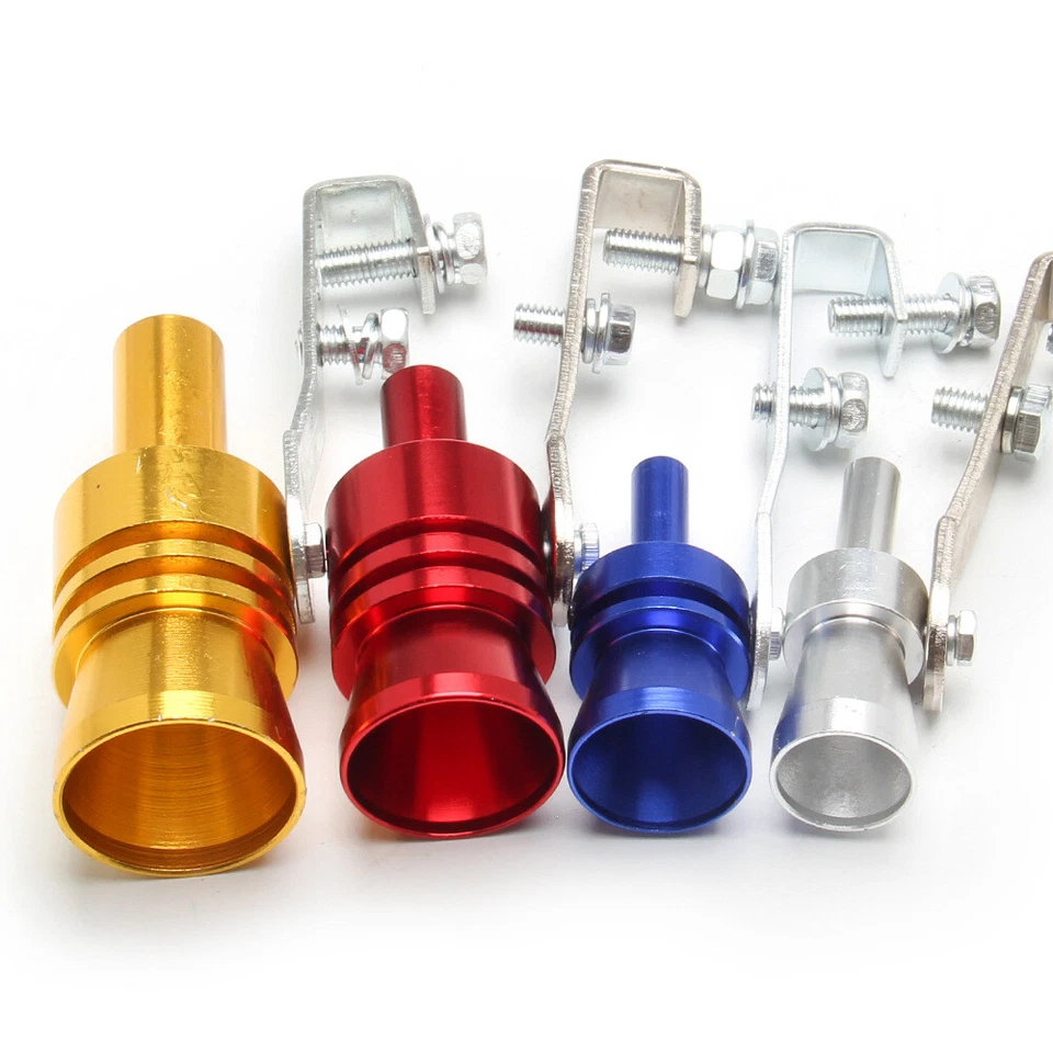 Car Turbo Sound Whistle Exhaust Tailpipe Blow Off Valve Bov Aluminum Universal Foto 3 de 4