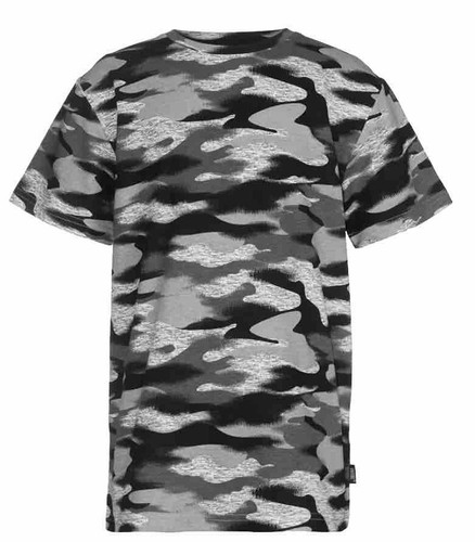 NWT UNIVIBE Big Boys Simon Abstract Camo Print Knit Crew T-shirt - Bild 1 von 6