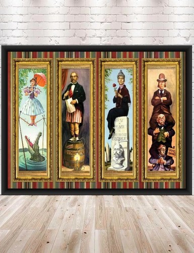 Disney Haunted Mansion Ride 4 Tapestry Set Stretching Wall Display 40" Vinyl NEW - Picture 2 of 4