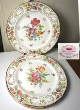 Hammersley DRESDEN SPRAYS 10 3/4" Dinner Plates, Sets of 4, Exc!!