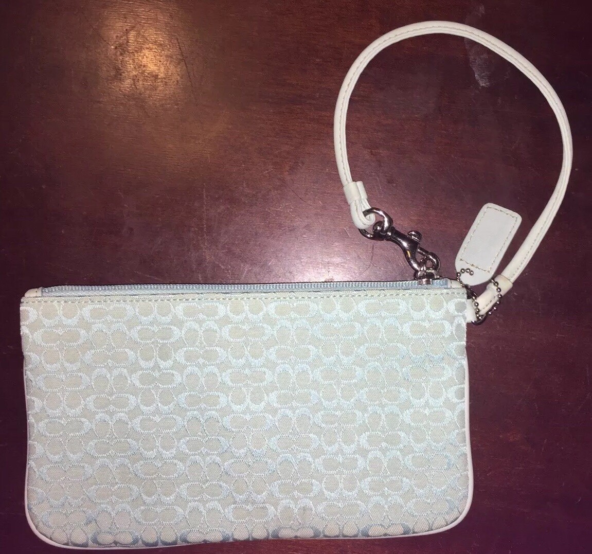 Coach Signature Jacquard Large Wristlet Front Pocket … Gem