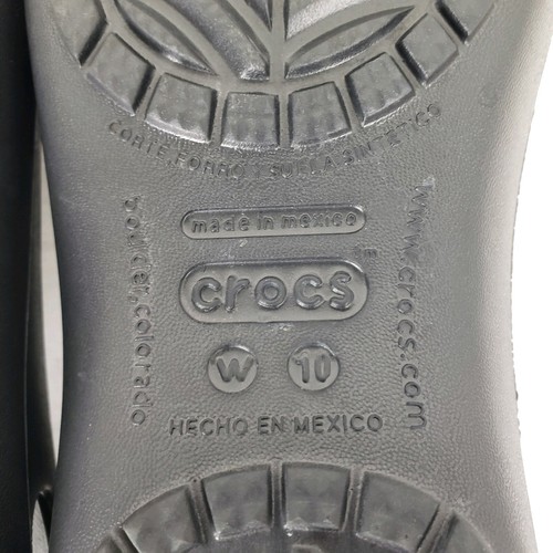 Crocs Women’s Kadee Black Rubber Ballet Flat Size 10 - Picture 9 of 9