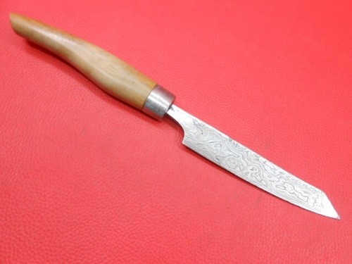 Cuchillo de mesa de acero Damasco hecho a mano personalizado mango de madera de teca piezas C031 - Imagen 3 de 10