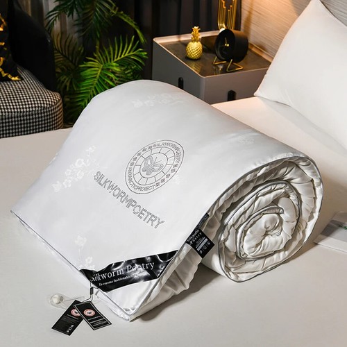mulberry silk Handmade real silk winter warm comforter spring autumn blanket - Picture 4 of 28