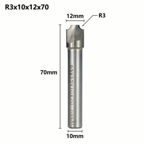 HSS Corner Rounding End Mill R3 Diameter 12mm Milling Cutter CNC Router ...