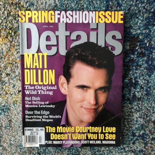 Details Mag Apr 1998 Matt Dillon Madonna Kurt Cobain Courtney Love Missy Elliott - Zdjęcie 1 z 2
