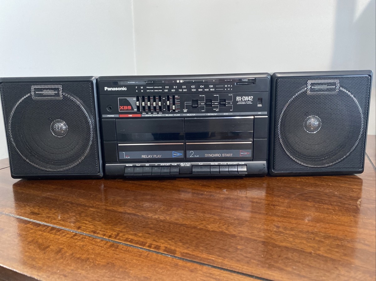 80s Panasonic RX-CW42 Portable Stereo Component System w/XBS 80s Panasonic RX-CW42 Portable Stereo Component System w/XBS