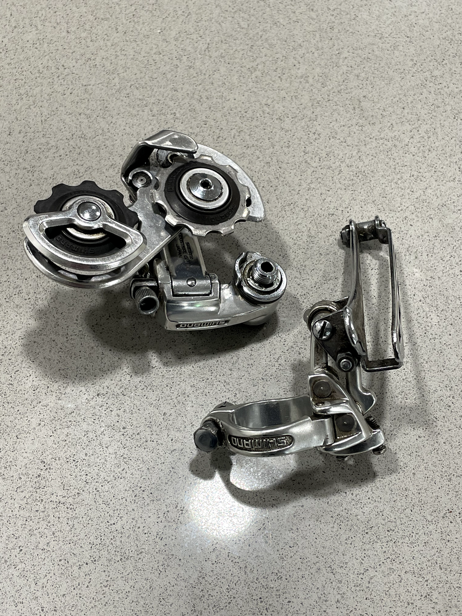 Dérailleur avant SHIMANO DURA ACE vintage 1er GEN à collier BE - Équipements vélos