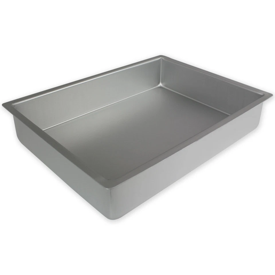 Längliche Aluminium-Backform 229 x 304x 51 mm 23 x 30 x 5 cm Silber - Bild 2 von 3