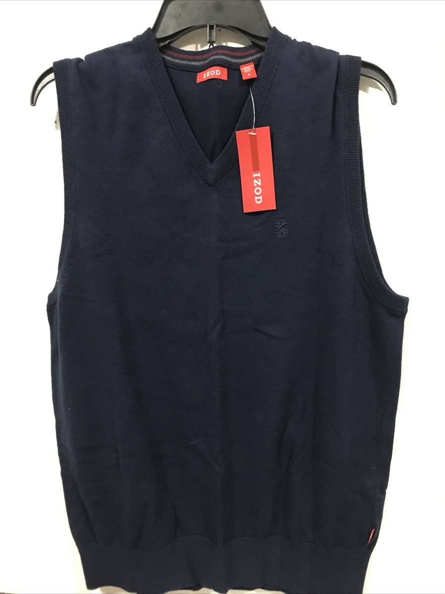 Izod Mens V-neck Sweater Vest Blue Size Medium (TW-3589) | eBay