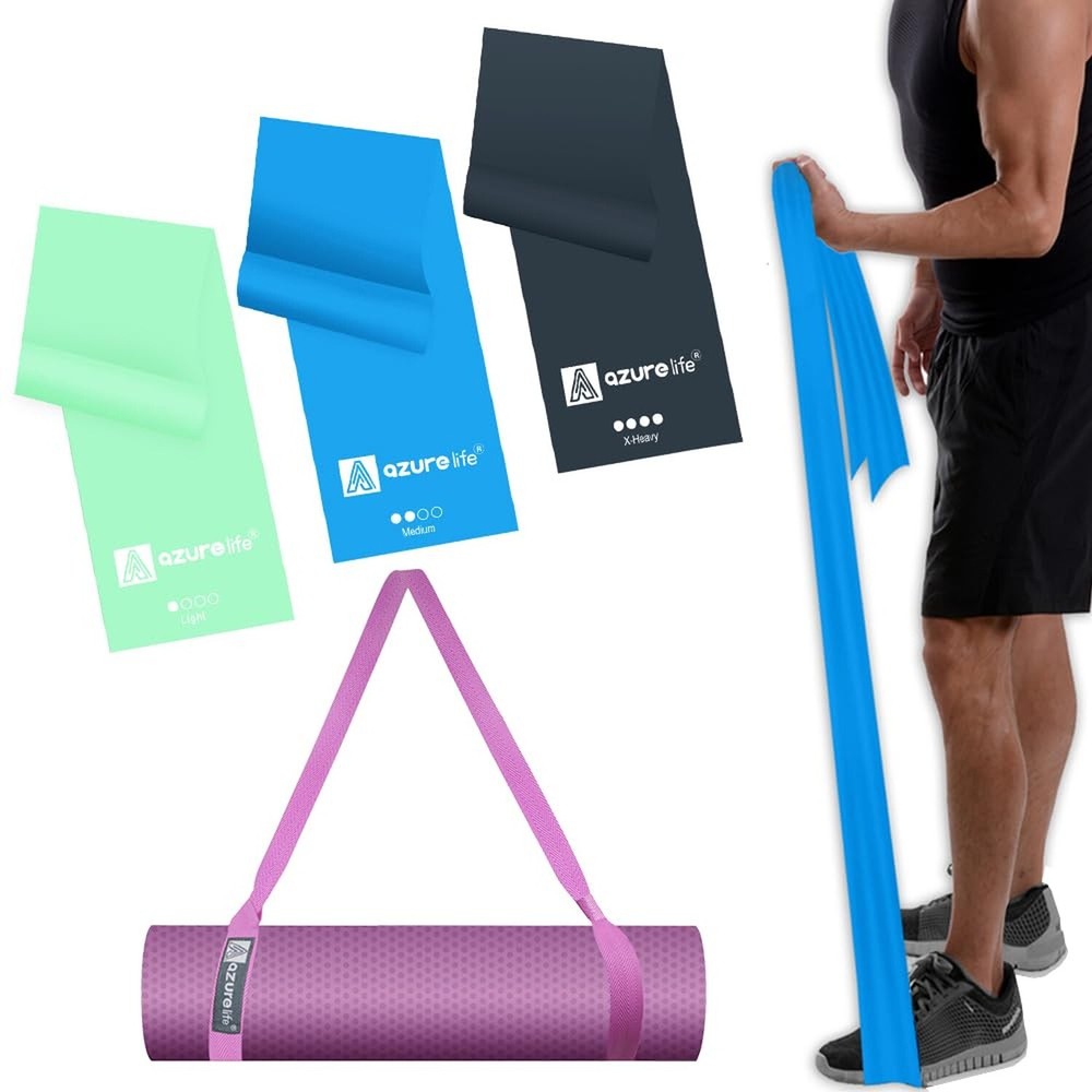 Yoga Mat Strap with Professional Non-Latex Elastic Resistance – Durable and Adjustable for Secure Mat Carrying (Mat Not Included)