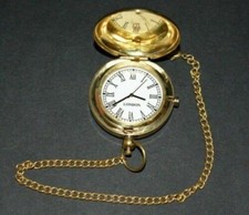 Antique vintage maritime brass pocket watch telegraph collectible good gift item