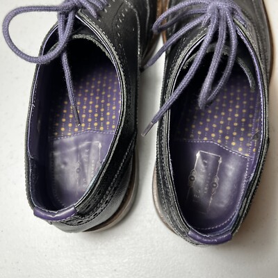Ted Baker Mens Leather Wingtip Derby Shoes in Black Size 9  display picture 3