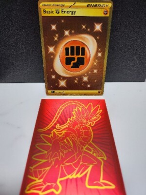 Pokemon TCG Scarlet & Violet - Gold Fighting Energy 257/198 - Basic - Ultra  Rare