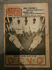 NME New Musical Express July 8th 1978, Devo Cover