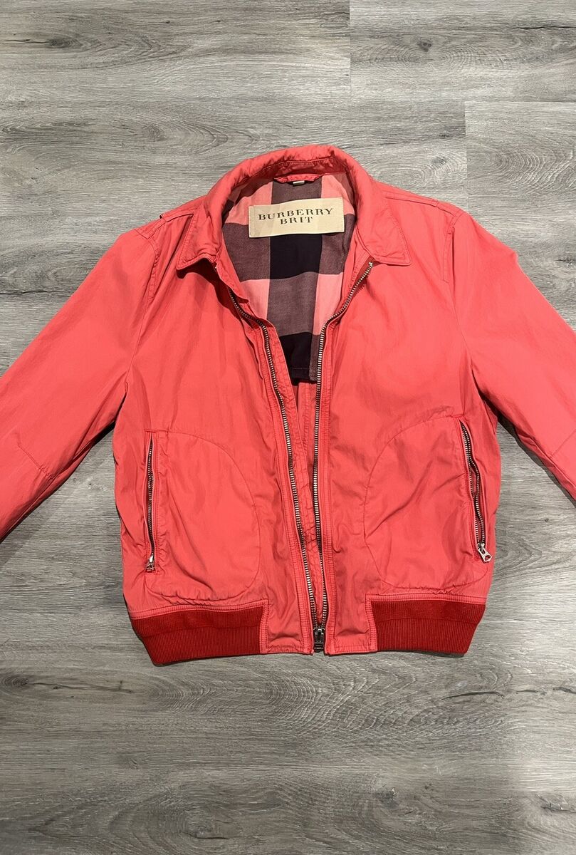 Burberry Brit Mens Bradford Jacket Peach Red Size Large Burberry Brit Mens Bradford Jacket Peach Red Size Large