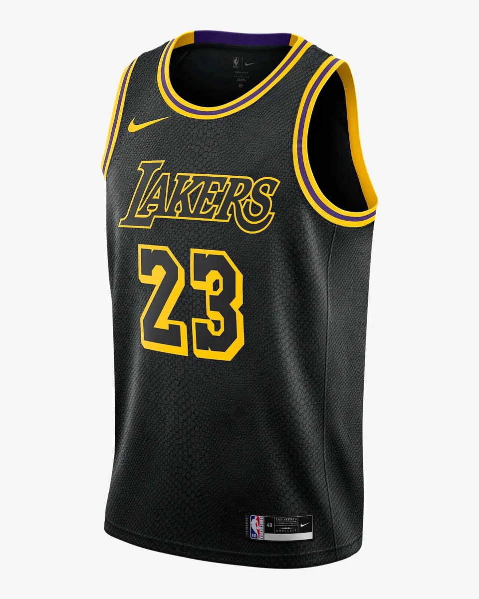 Nike Lebron James Laker Swingman Jersey Snakeskin Size M 44 DJ1433 011 BNWT