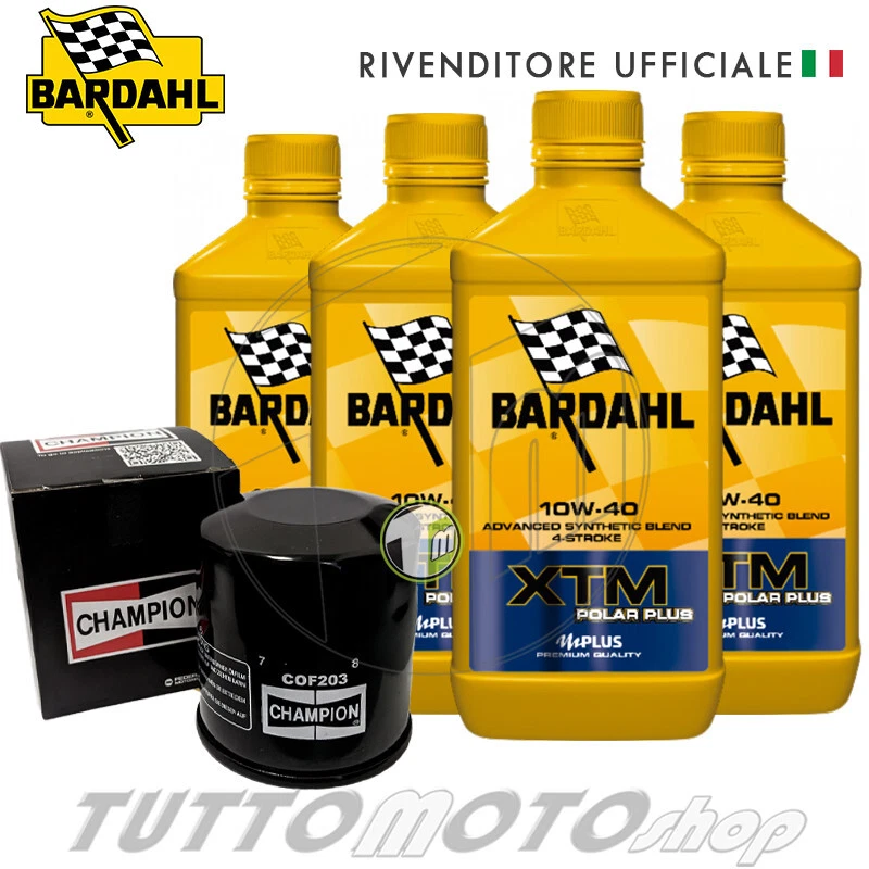 BARDHAL - CHAMPION Tagliando HONDA Hornet 600 - 600S 2000 2001 2002 - Bardahl XTM 10W40 + Filtro