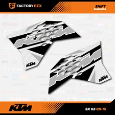 Gray Shift Racing Shroud Graphics Kit fits 09-15 KTM 65sx 65 sx Decal Grey