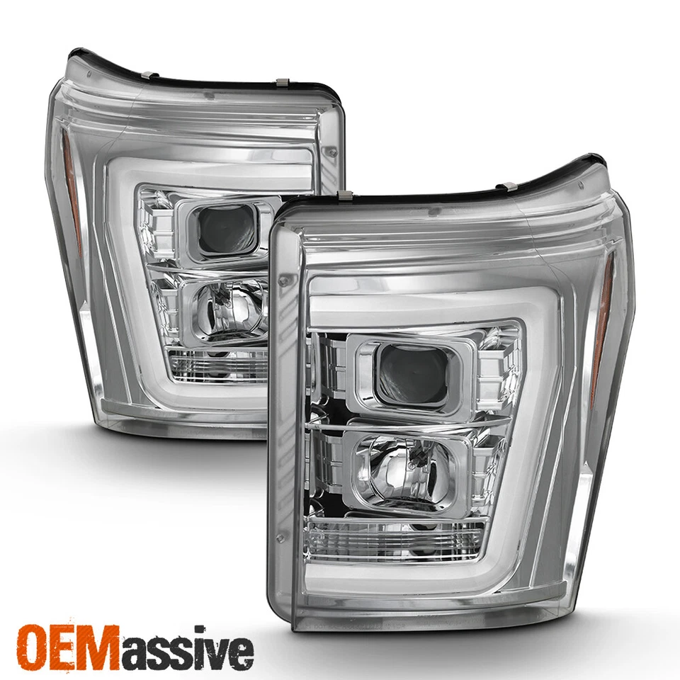 Faros proyectores barra de luz Super Duty cromados para Ford F-250 F-350 F450 11-16 Foto 3 de 4