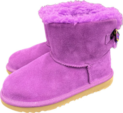NIB UGG 1132719K Kids Girls Mini Bailey Bow II Galactic Purple