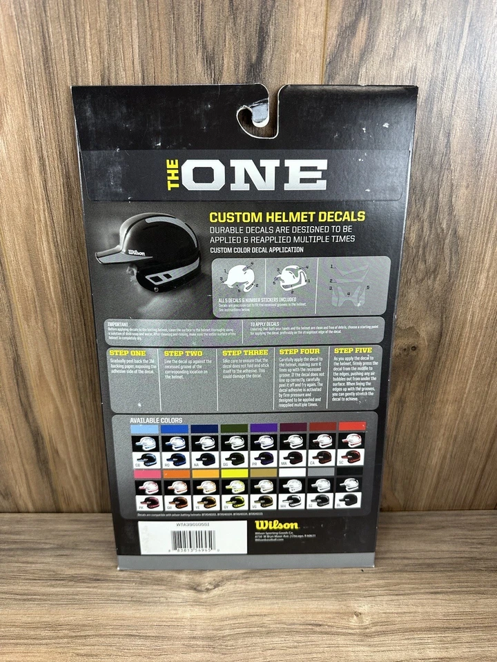 The ONE Custom Helmet Decals by Wilson Baseball Various Colors Lot of 36 - Image 3 of 4