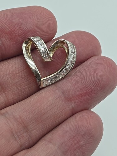 Sterling Silver And Cubic Zirconia Heart Pendant - Picture 4 of 4
