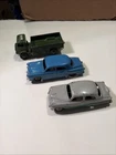 LOT of 3 Vintage Dinky Toy Cars Truck - Vauxhall Cresta, Studebaker, Army Wagon