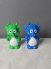 Vintage Playskool Li'l Playmates Space Station Blue & Green Alien Figure Toy