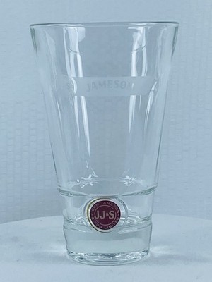 JAMESON Tall 10 oz WHISKEY TUMBLER Embossed Bottom Etched Logo JJ&S