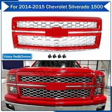 Front Bumper Honeycomb Grille For Silverado 1500 2014-2015 Chromevictory Red Front Bumper Honeycomb Grille For Silverado 1500 2014-2015 Chromevictory Red