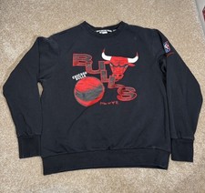 Nike Chicago Bulls Courtside Crew Pullover Sweatshirt Mens Sz L DH9432-010 75th