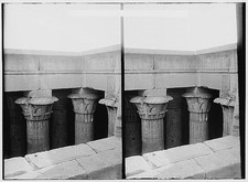 Egyptian views; Assuan and Philae. Details of capitals in Temple of Isis,