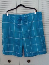 OP XL/XG 40-42 SWIM BOARD SHORTS AQUA FULLY NET LINED CRUISE POOL OCEAN SUN