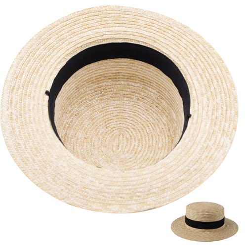 Sombrero de playa tejido de paja para dama sombrero de ala ancha para mujer sombrero de playa de verano parasol de playa - Imagen 1 de 12