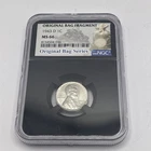 1943 D 1C NGC Lincoln Wheat Cent Original  Bag Fragment MS66