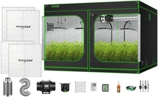 VIVOSUN 8X8FT Complete Grow Tent Kit VS4000x4 LED Grow light 8" Ventilation Kit