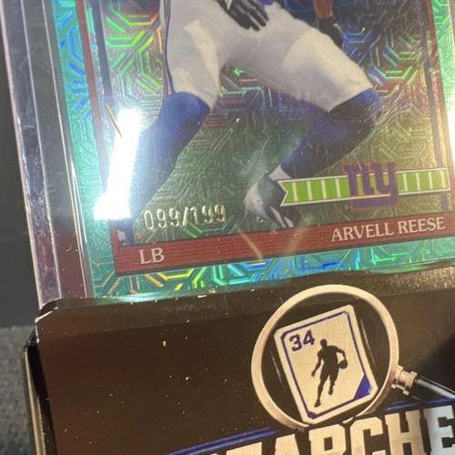 2024 Topps Chrome Arvell Reese RC 91TRC-46 New York Giants /199 Serial image 2