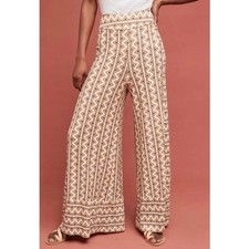 Farm Rio x Anthropologie Palazzo wide leg high rise pants women’s size medium