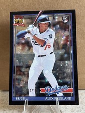 2026 Topps Alex Freeland 1991 RC Black Crackleboard Foil Rookie #/10 Dodgers