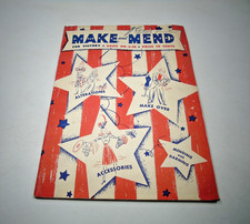 Vintage 1942 Spool Cotton Co MAKE and MEND For Victory Book no.S-10 Paperback