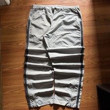 Nike Sweatpants Gray Baggy 2000s Vintage with Black Stripes