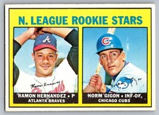 1967 TOPPS #576 RAMON HERNANDEZ / NORM GIGON ROOKIE CARD  EX or Better (118). rookie card picture