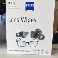 ZEISS Lens Wipes 220CT Streak-Free Disposable Microfine Tissue Fast Drying