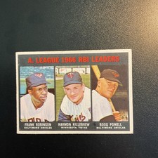 1967 Topps AL RBI Leaders Frank Robinson, Harmon Killebrew, Boog Powell #241 EX+