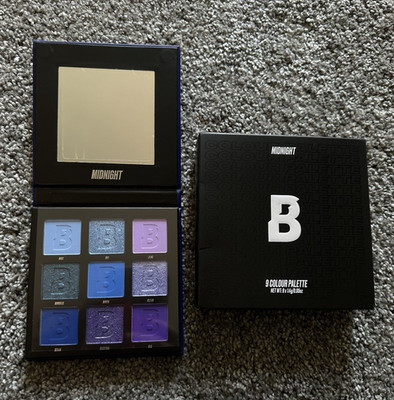 BPerfect Midnight 9-Farben Lidschattenpalette Blau/Lila Schimmer Glitzer 14 g