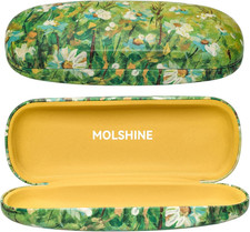 Hard Shell PU Leather Glasses Case,Travel Portable Eyeglass Case for Men Women G
