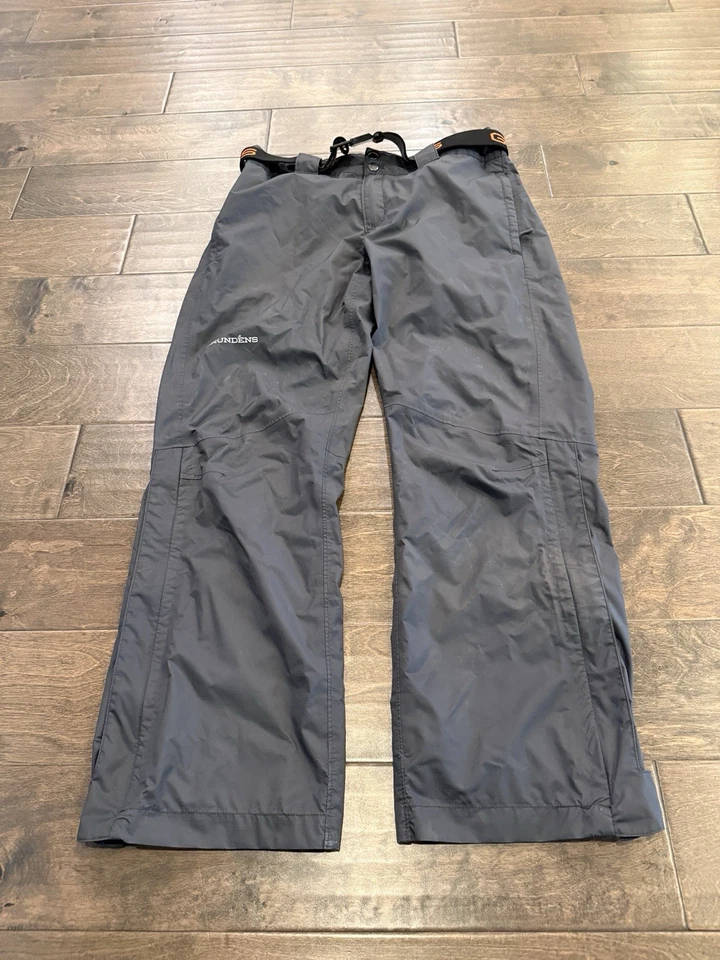 Grundens Womens Gray Belted Weather Watch Fishing Pants Ankle Zip Size S SMALL - Image 2 of 4