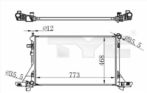 KÜHLER MOTORKÜHLUNG 728-0064 FÜR RENAULT MASTER/III/Bus/Van/Platform/Chassis - Picture 2 of 6