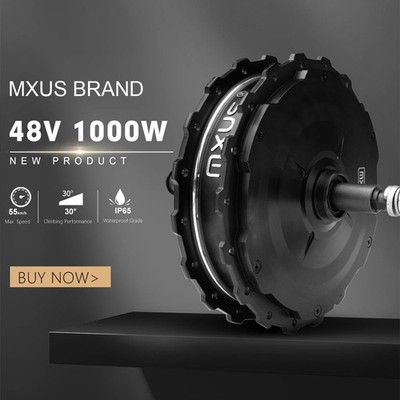 48V1000W Ebike Wheel Hub Rear Brushless Gear Motor Powerful Waterproof Connector